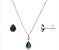Conjunto Gota Esmeralda Prata 925 6x8 mm - Imagem 1