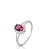 Anel Cravejado com Pedra Pink - Imagem 1