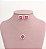 Conjunto Trevo Rosa Prata 925 - Imagem 1