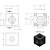 Cubo de Conexão de 3 Vias em Alumínio p/ Perfil Base 20 - V-Slot e T-Slot - Imagem 2