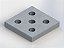 PLACA ROSCADA EM ALUMINIO INJETADO M16 - 80X80 - Imagem 1