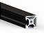 PERFIL ESTRUTURAL EM ALUMÍNIO 20X20 V-SLOT DE CANTO CANAL 6 - PRETO - Imagem 1