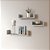 Kit com três prateleiras em MDF de 15 mm com medidas variadas cor branca - Imagem 1