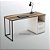 Mesa reta para Home Office com gavetas e nicho aberto - Imagem 1