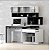 Kit home Office com escrivaninha reta e armários suspensos em MDF 15 mm. - Imagem 2