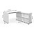 Escrivaninha em L branca 15 mm com balcão acoplado - Imagem 2