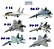 Caças F-14, F-22, SU-35, F-35, J-35 - Fácil Montagem - NÃO precisa pintar/colar - Imagem 1