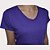 Camiseta de Algodão Lisa Gola V Corte a Fio Roxa - Imagem 2