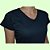 Camiseta de Algodão Lisa Gola V Corte a Fio Preta - Imagem 2