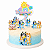 Topo de Bolo Bluey Personalizado | Decoração Festa Infantil com Nome - Imagem 2