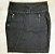 Saia Jeans Preta Clara Rosa 8810 - Imagem 1