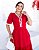 Vestido Malha Canelada Evasê Com Guipir 11018 - Imagem 1