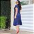 Vestido Midi Jeans Chambray Com Pesponto Botões e Bolsos 3001 - Imagem 6