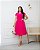 Vestido Midi Liso Com Pregas e Manga Curta - Imagem 6