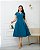 Vestido Midi Liso Com Pregas e Manga Curta - Imagem 7