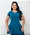 Vestido Midi Liso Com Pregas e Manga Curta - Imagem 9