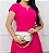 Vestido Midi Liso Com Pregas e Manga Curta - Imagem 4