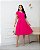 Vestido Midi Liso Com Pregas e Manga Curta - Imagem 5