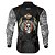 Camisa Motociclista BRK Moto H-D Caveira Skull com UV50 + - Imagem 2