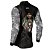 Camisa Motociclista BRK Moto H-D Caveira Skull com UV50 + - Imagem 4