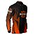 Camisa Motociclista BRK Laranja e Preto Moto H-D com UV50 + - Imagem 3