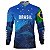 Camisa de Pesca BRK Brasil Azul com UV50 + - Imagem 1