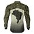 Camisa de Pesca BRK Bussola Camuflada Verde com UV50 + - Imagem 2