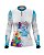 Camisa de Pesca BRK Feminina Azul Girls Love Fishing com UV50 + - Imagem 1