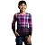 Camisa Country BRK Feminina Xadrez Azul e Rosa Brk com UV50 + - Imagem 4