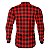 Camisa Country BRK Masculina Xadrez Vermelho com UV50 + - Imagem 2