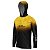 Camisa de Pesca com Capuz BRK Preto com Amarelo com UV50 + - Imagem 4