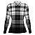 Camisa Country BRK Feminina Xadrez Preto e Branco com UV50 + - Imagem 1