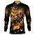 Camisa de Pesca BRK Halloween Pumpkin Tucuna Açu com UV50 + - Imagem 1