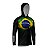 Camisa de Pesca Com Capuz BRK Brasil Preta Com UV50+ - Imagem 2