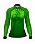 Camisa de Pesca Feminina Verde BRK Fishing Folhas com UV50+ - Imagem 1