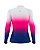 Camisa de Pesca Feminina BRK Degradê Branco Rosa Azul com proteção UV50+ - Imagem 2