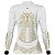 Camisa Agro Feminina BRK Nossa Senhora Strass Branca com  UV50+ - Imagem 2