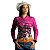 Camisa Agro Feminina BRK Team Roping EUA Rosa UV50+ - Imagem 3