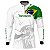 Camisa Básica BRK Patriota Bandeira do Brasil Branca com Proteção UV50+ - Imagem 1