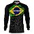 Camisa Básica BRK Patriota Preta Bandeira do Brasil com Proteção UV50+ - Imagem 1