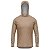 Camisa de Pesca BRK com Capuz Clean Marrom Caqui com Proteção UV50+ - Imagem 1