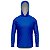 Camisa de Pesca BRK com Capuz Clean Azul Royal com Proteção UV50+ - Imagem 1