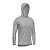 Camisa de Pesca BRK com Capuz Clean Cinza Claro com Proteção UV50+ - Imagem 3