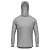 Camisa de Pesca BRK com Capuz Clean Cinza Claro com Proteção UV50+ - Imagem 1