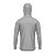 Camisa de Pesca BRK com Capuz Clean Cinza Claro com Proteção UV50+ - Imagem 2