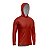 Camisa de Pesca BRK com Capuz Clean Vermelho com Proteção UV50+ - Imagem 3