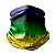 Bandana Balaclava Tubeneck Brk Mahi Mahi Verde Tri Color com UV50+ - Imagem 1