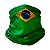 Bandana Balaclava Tubeneck Brk Brasil Verde com UV50+ - Imagem 1