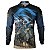 Camisa Agro Brk Rodeio Brasil Azul com Proteção Solar UV  50+ - Imagem 1