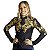 Camisa Country BRK Feminina Dourada e Preto Boiadeira com UV50 + - Imagem 4